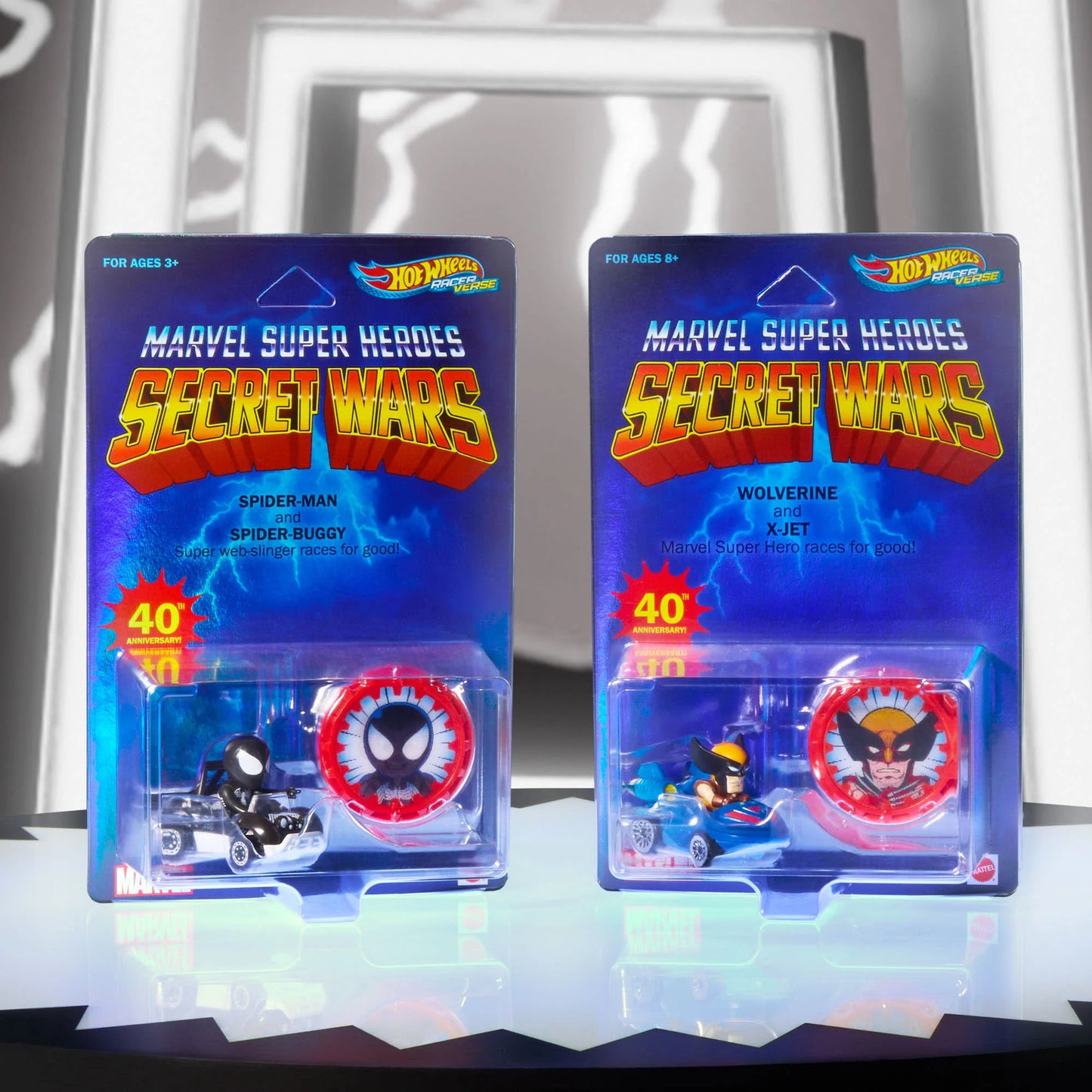 Spider-Man & Spider-Buggy Wolverine & X-Jet (SDCC 2024) - Hot Wheels RacerVerse Marvel Super Heroes Secret Wars Vehicles