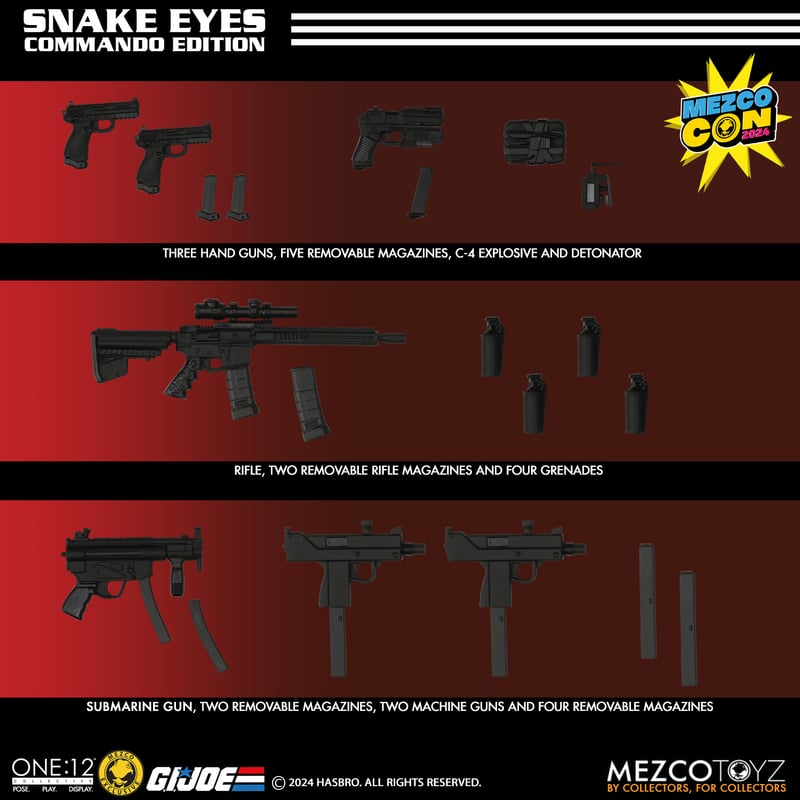 Snake Eyes (Commando Edition) One:12 Exclusive - G.I. Joe Mezco Toyz SDCC 2024