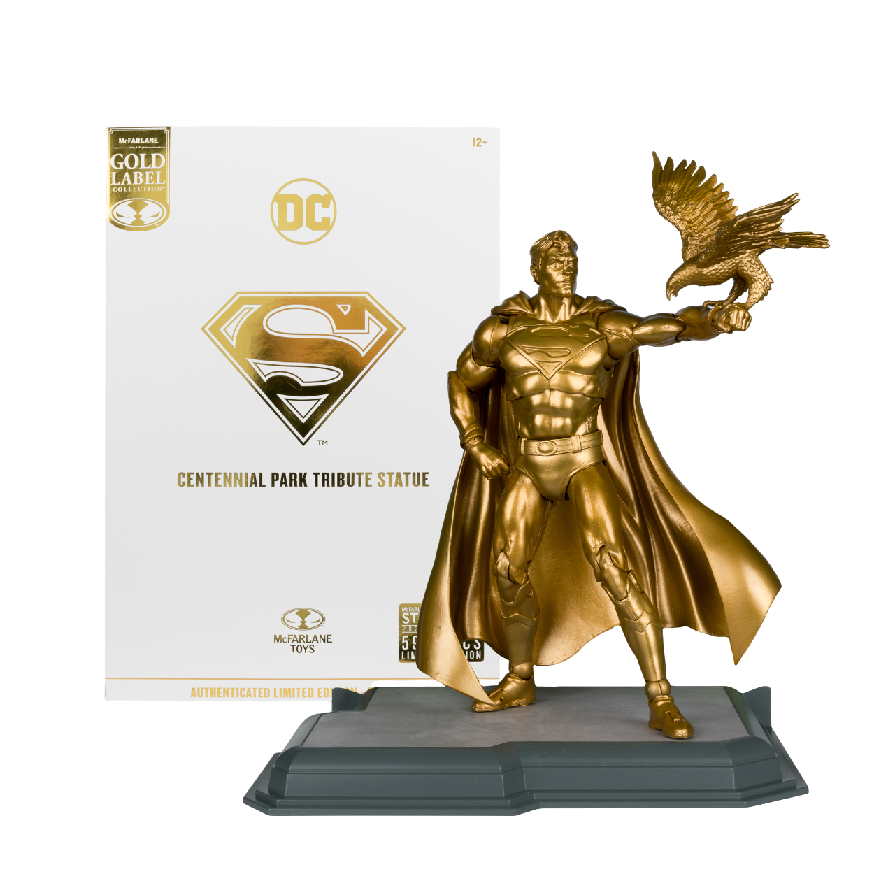 Superman (Centennial Park Tribute Statue) Gold Label - DC Multiverse McFarlane SDCC 2024