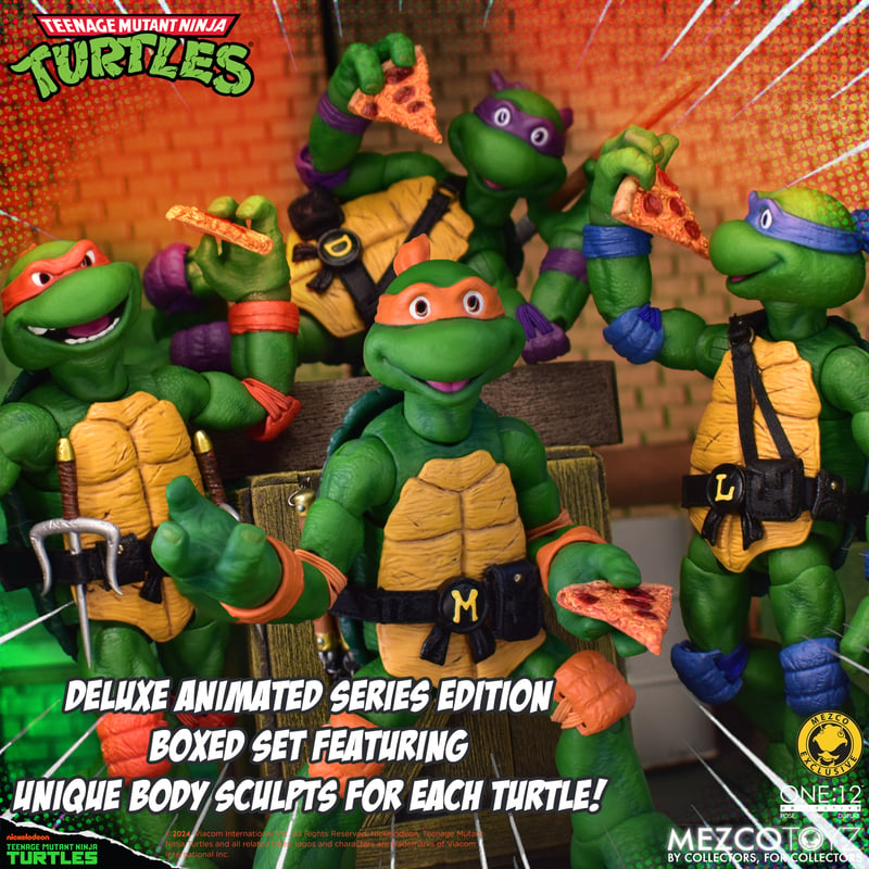 Teenage Mutant Ninja Turtles One:12 Deluxe Animated Series Edition - Tortugas Ninja Mezco Toyz