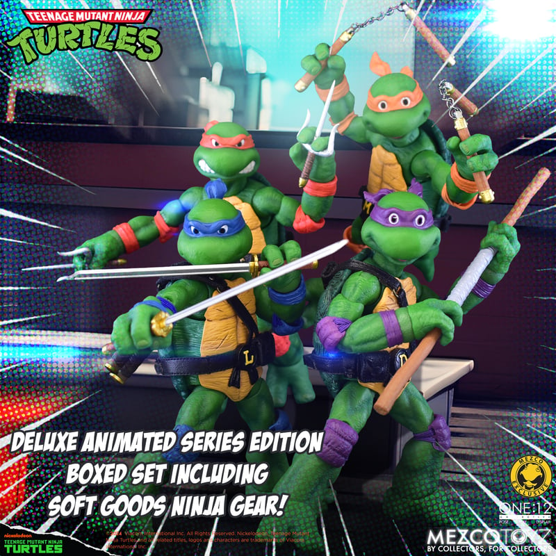 Teenage Mutant Ninja Turtles One:12 Deluxe Animated Series Edition - Tortugas Ninja Mezco Toyz