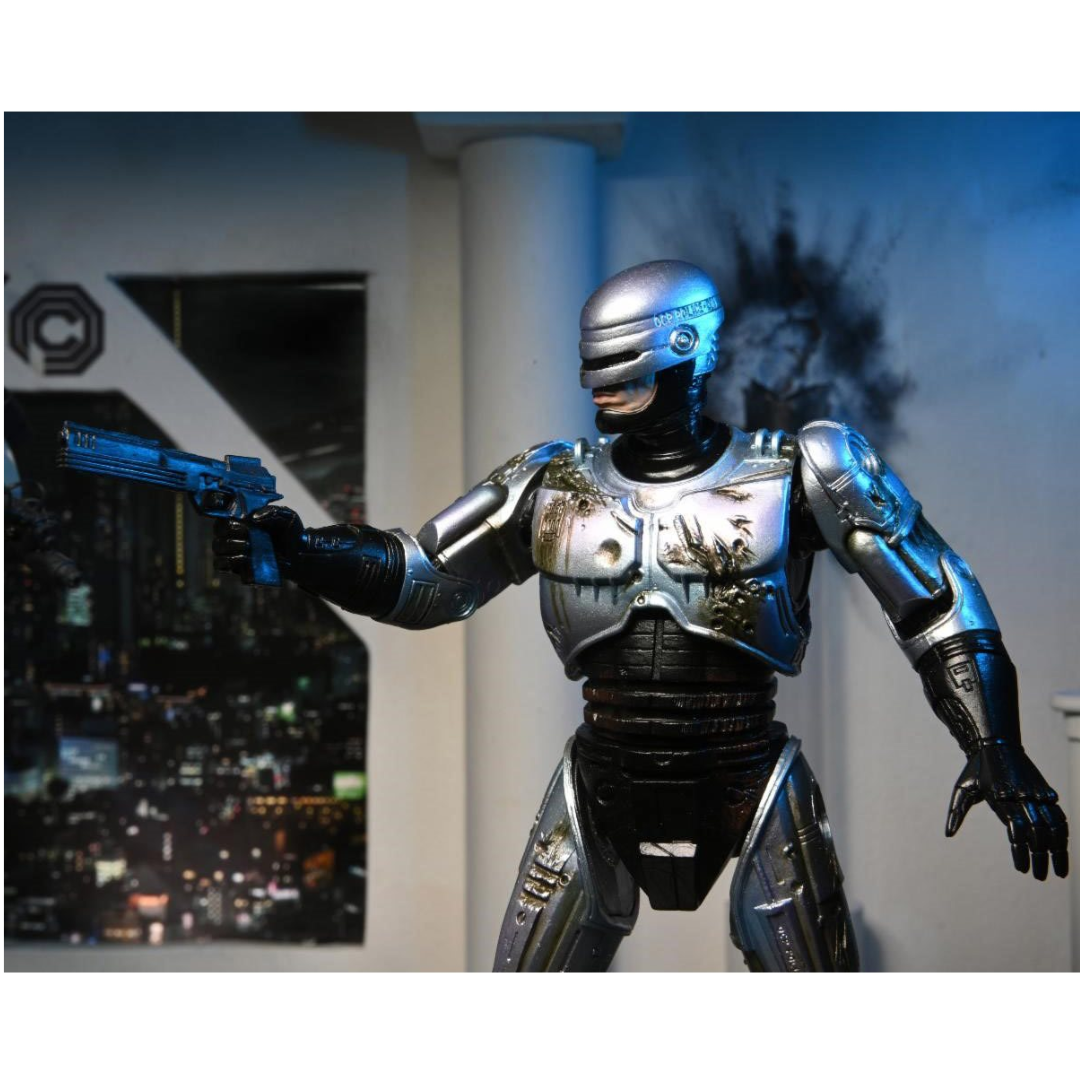 Battle Damaged RoboCop with Chair Ultimate - Robocop NECA