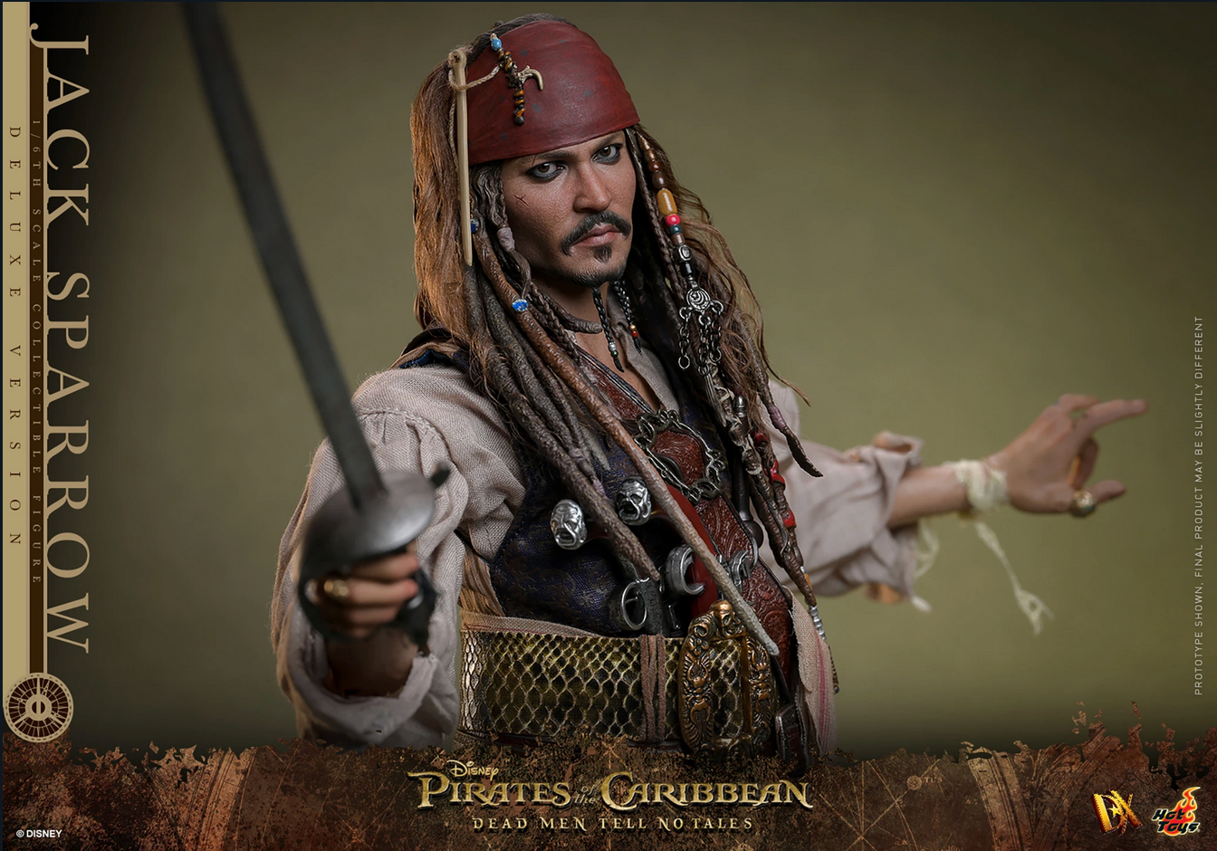 Jack Sparrow Deluxe 1/6 (Dx Series) - Pirates of the Caribbean: Dead Men Tell No Tales  Hot Toys
