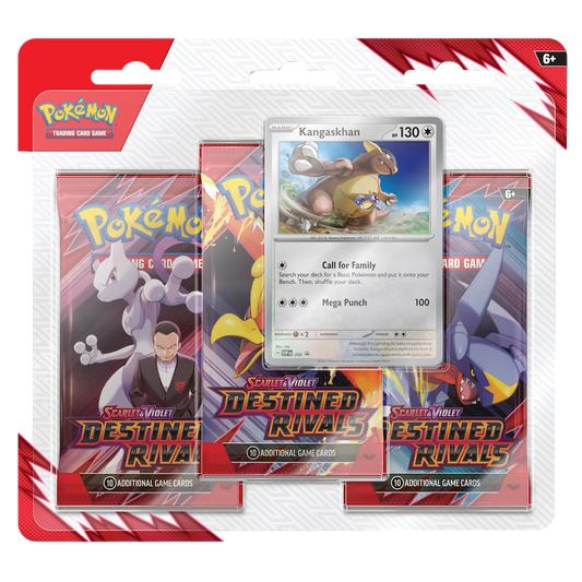 Destined Rivals Kangaskhan Ingles (3 Pack Blister) - Scarlet & Violet: Pokemon TCG