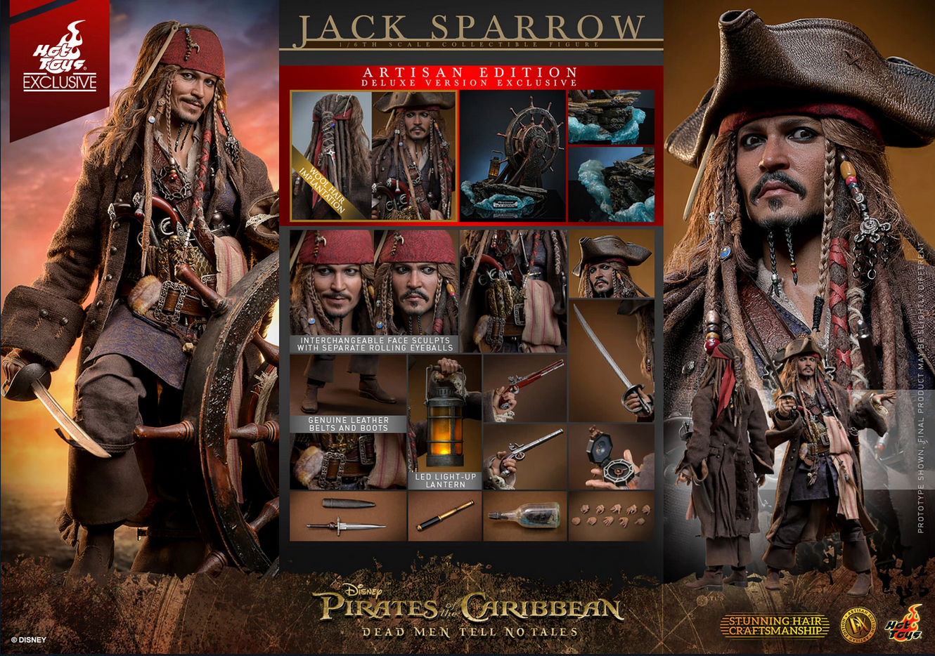 Jack Sparrow (Artisan Edition Deluxe Edition) 1/6 - Pirates of the Caribbean: Dead Men Tell No Tales  Hot Toys