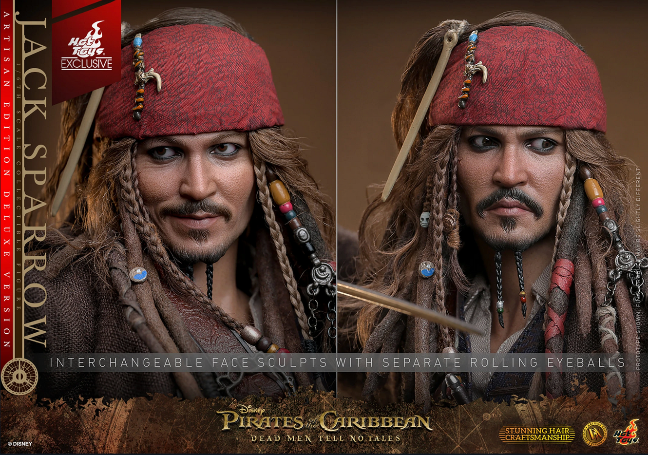 Jack Sparrow (Artisan Edition Deluxe Edition) 1/6 - Pirates of the Caribbean: Dead Men Tell No Tales  Hot Toys