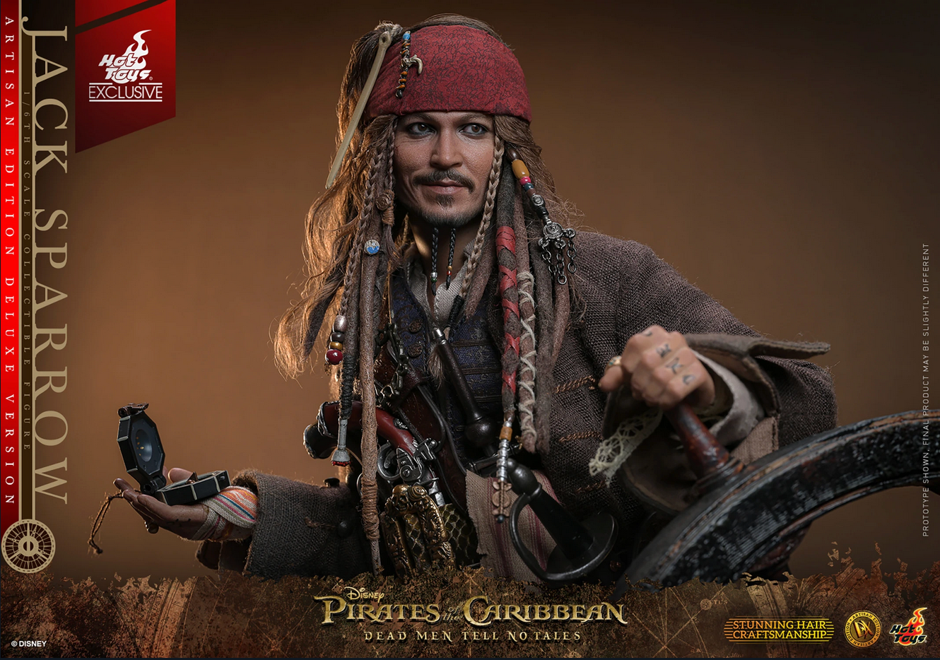Jack Sparrow (Artisan Edition Deluxe Edition) 1/6 - Pirates of the Caribbean: Dead Men Tell No Tales  Hot Toys