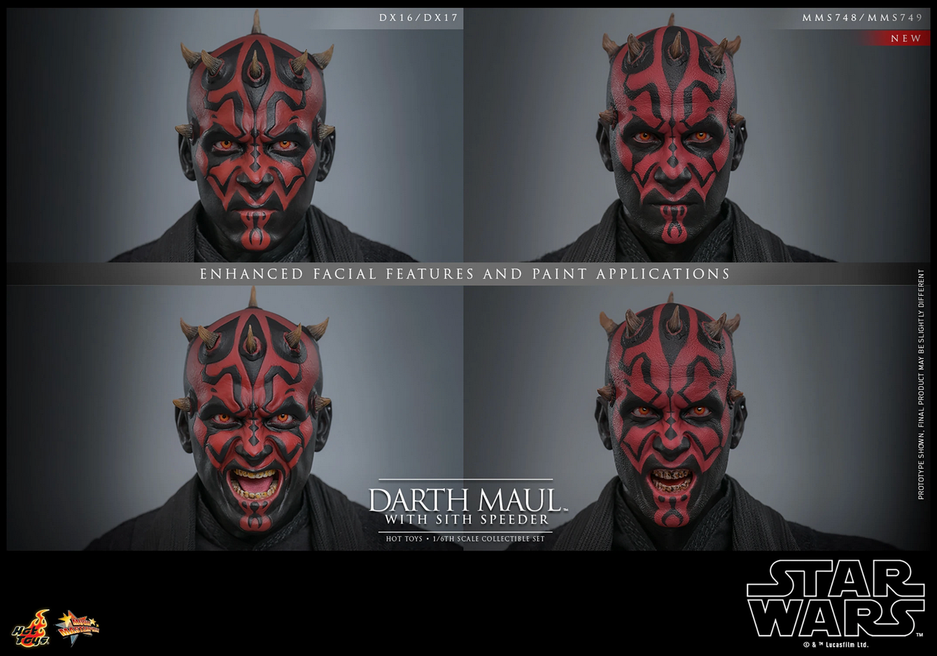 Darth Maul With Sith Speeder 1/6 - Star Wars Episode I: The Phantom Menace 25Th Anniversary Hot Toys
