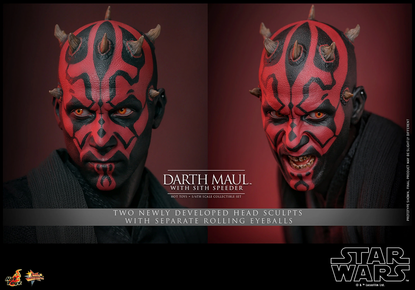 Darth Maul With Sith Speeder 1/6 - Star Wars Episode I: The Phantom Menace 25Th Anniversary Hot Toys