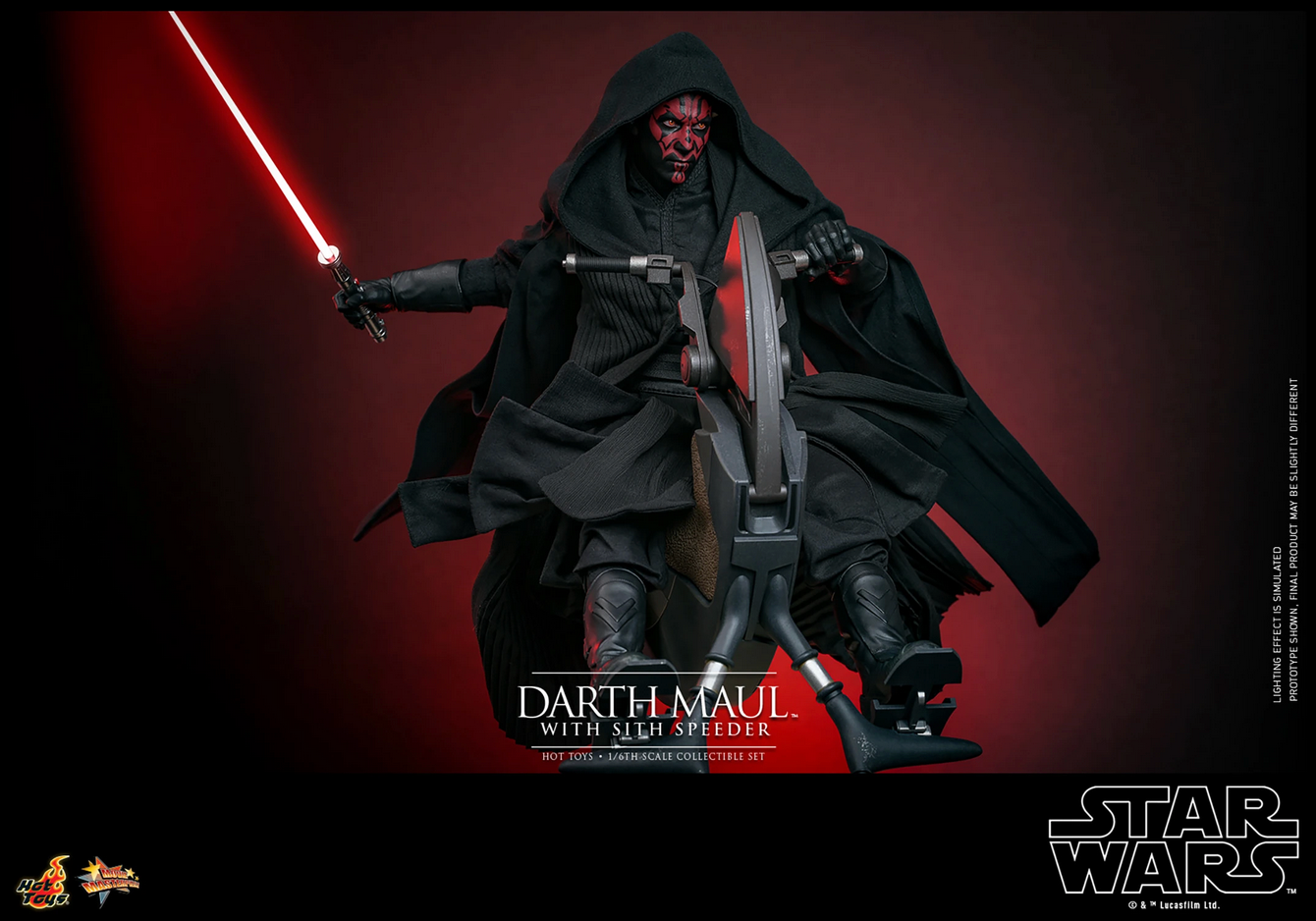 Darth Maul With Sith Speeder 1/6 - Star Wars Episode I: The Phantom Menace 25Th Anniversary Hot Toys