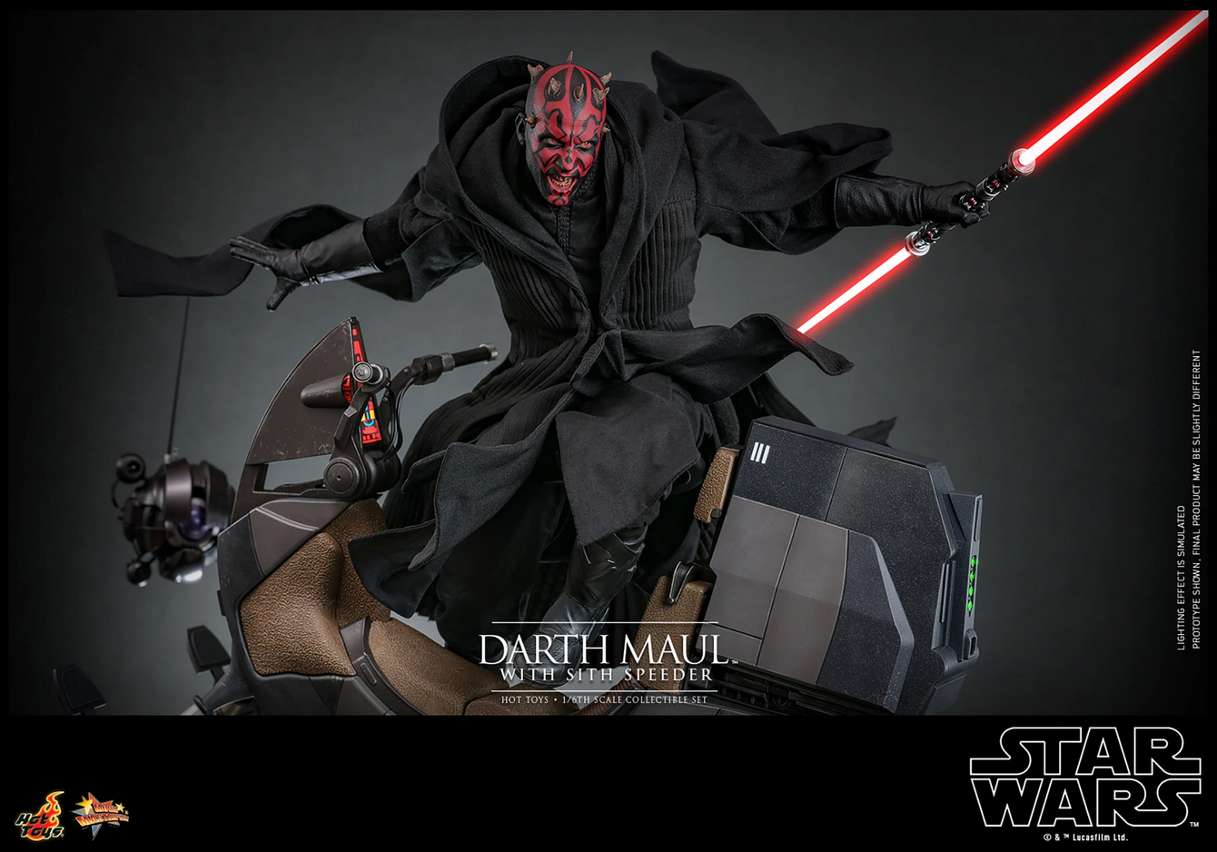 Darth Maul With Sith Speeder 1/6 - Star Wars Episode I: The Phantom Menace 25Th Anniversary Hot Toys