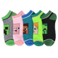 Minecraft Characters 5 Pair Ankle Socks - Minecraft Bioworld