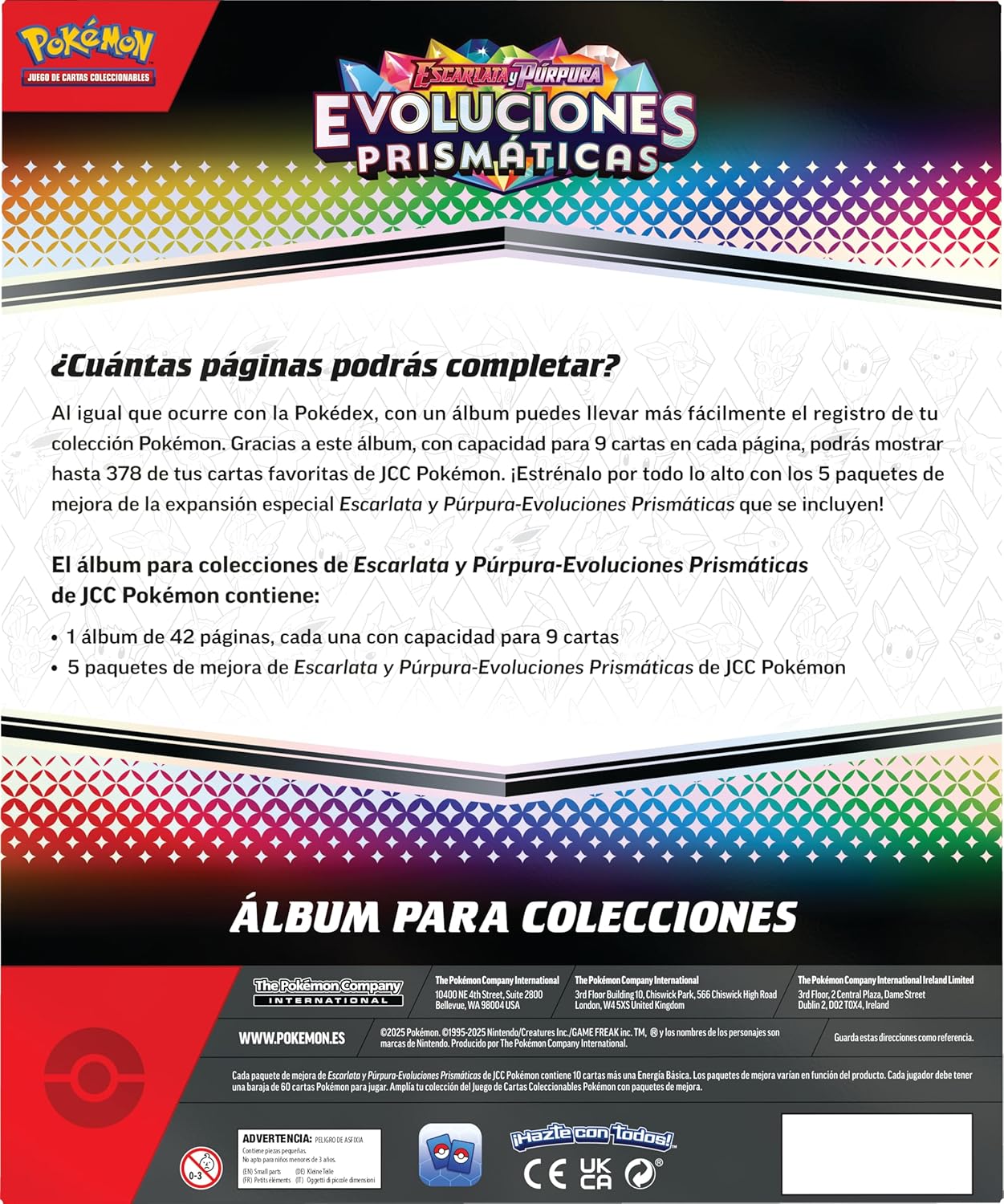 Binder Collection (Español)  - Evoluciones Prismaticas: Pokemon TCG
