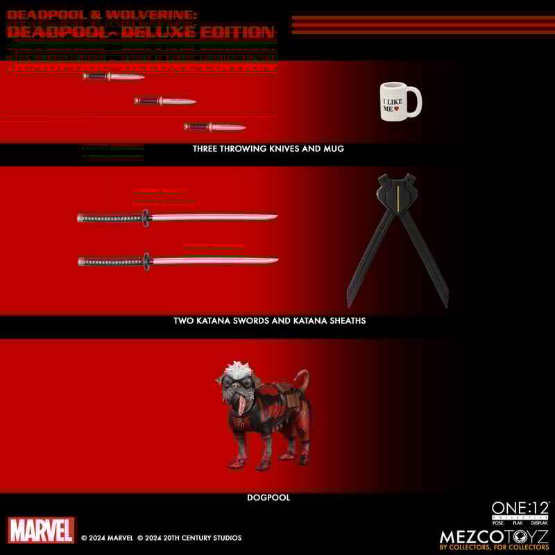 Deadpool Deluxe One:12 - Marvel: Deadpool and Wolverine Mezco Toyz