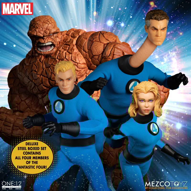 Fantastic Four Deluxe One:12 (Steel Boxed Set) - Marvel Mezco Toyz