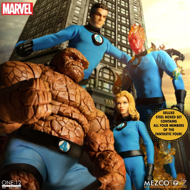 Fantastic Four Deluxe One:12 (Steel Boxed Set) - Marvel Mezco Toyz