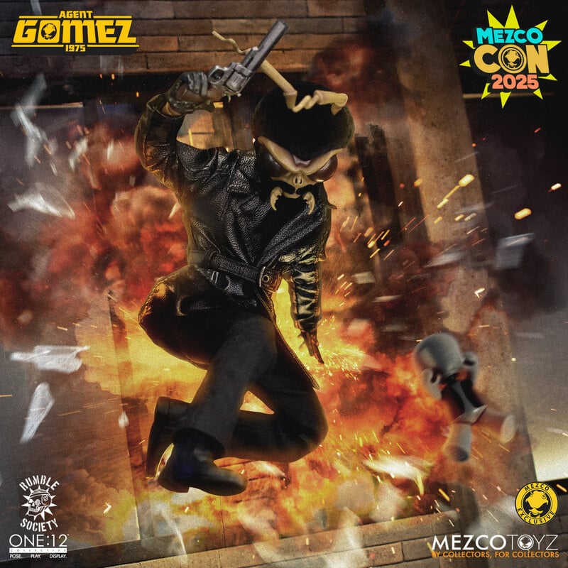 Agent Gomez 1975 One:12 (SDCC 2025) - Rumble of the Society Mezco Toyz Exclusive