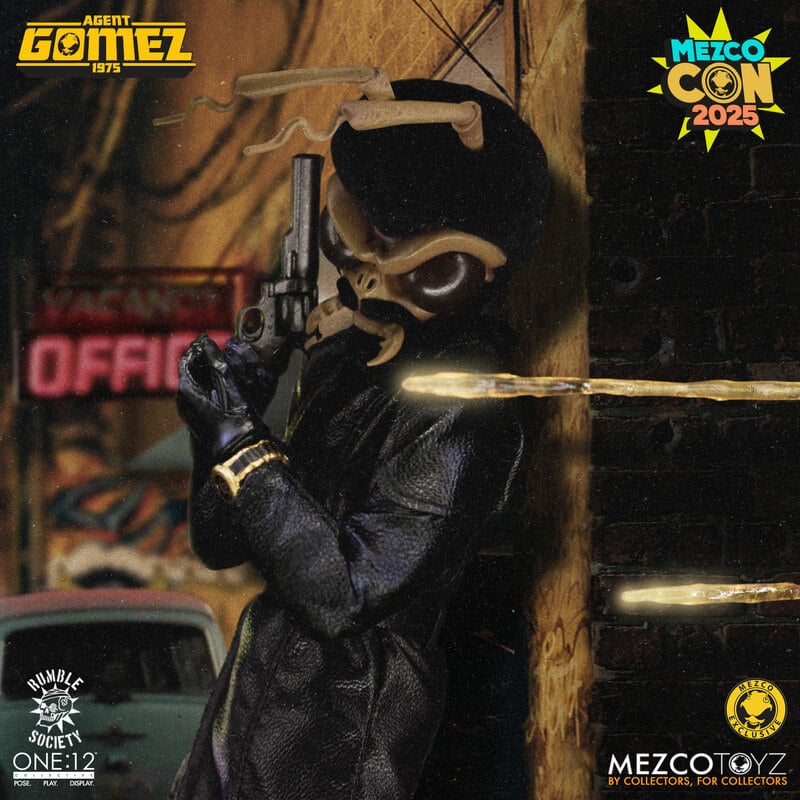 Agent Gomez 1975 One:12 (SDCC 2025) - Rumble of the Society Mezco Toyz Exclusive