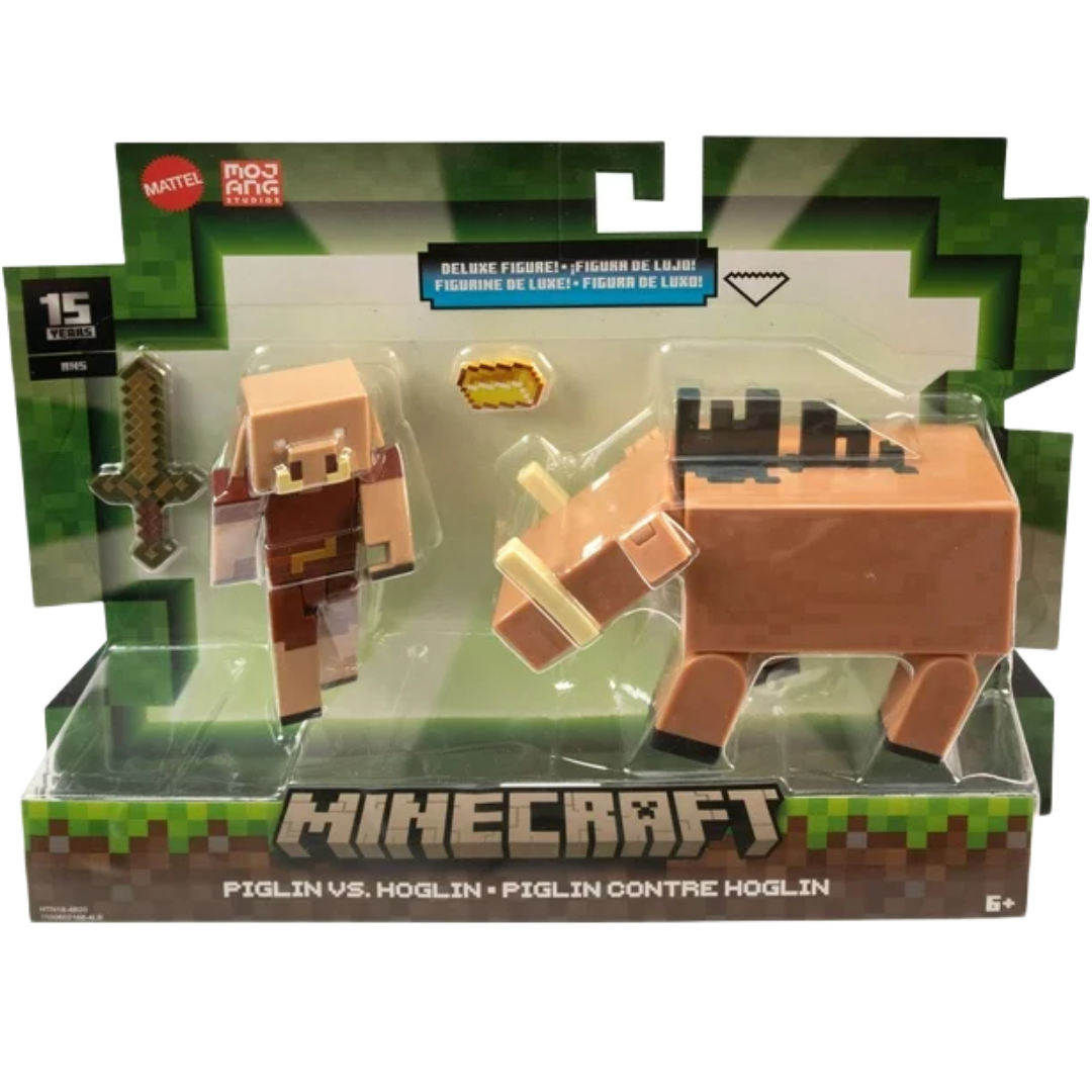Piglin vs Hoglin - Minecraft Mattel