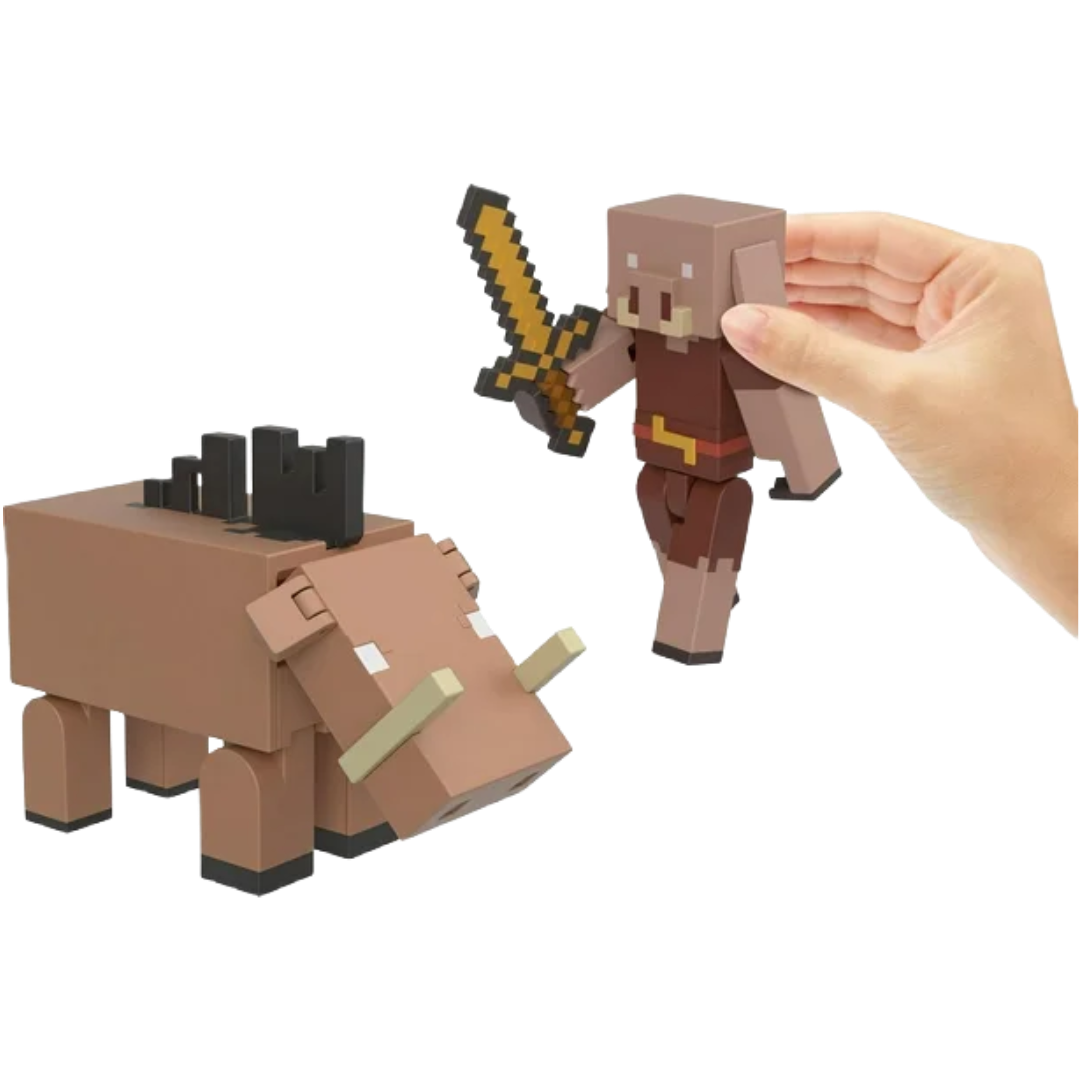 Piglin vs Hoglin - Minecraft Mattel