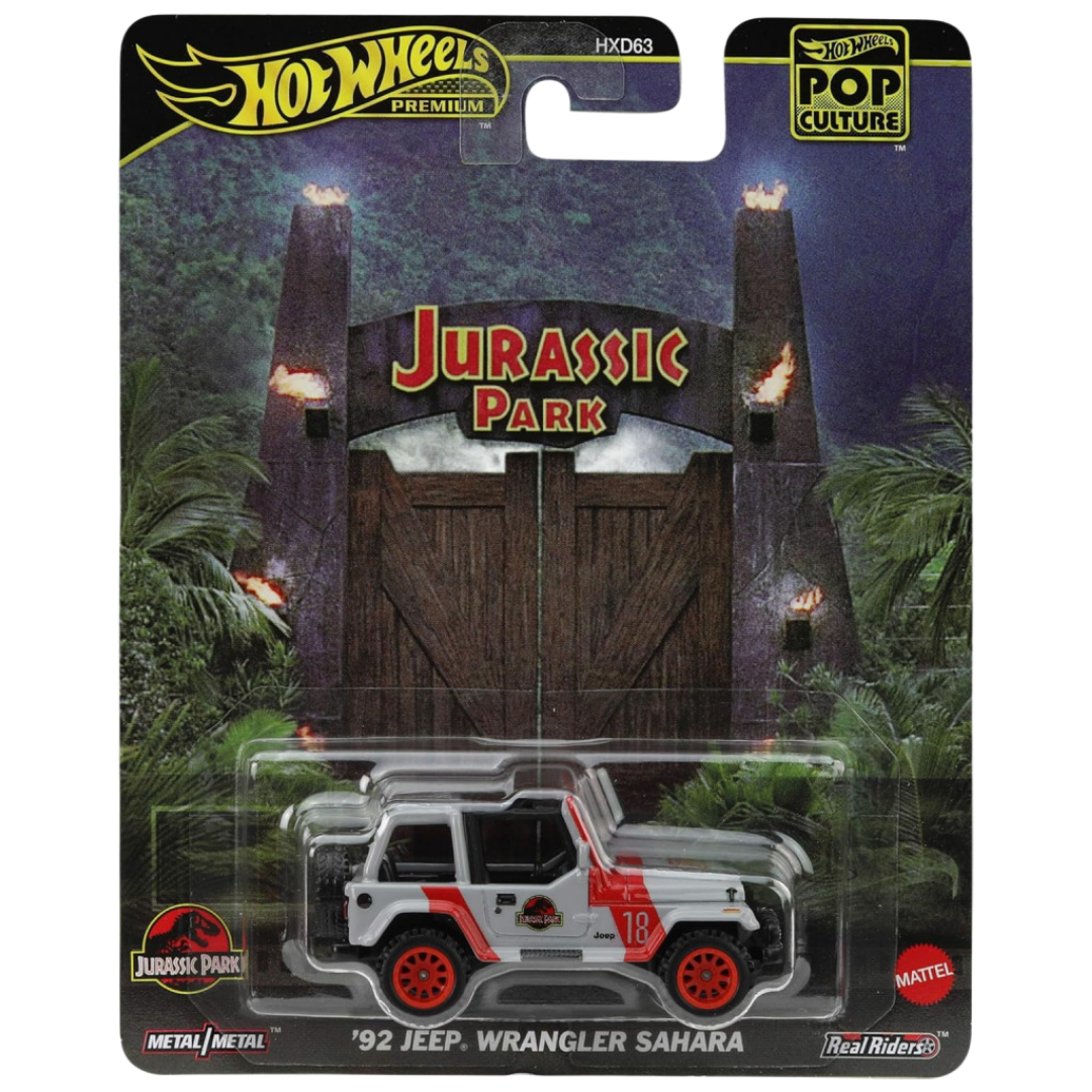 '92 Jeep Wrangler Sahara (2025) - Jurassic Park Hot Wheels Premium Pop Culture