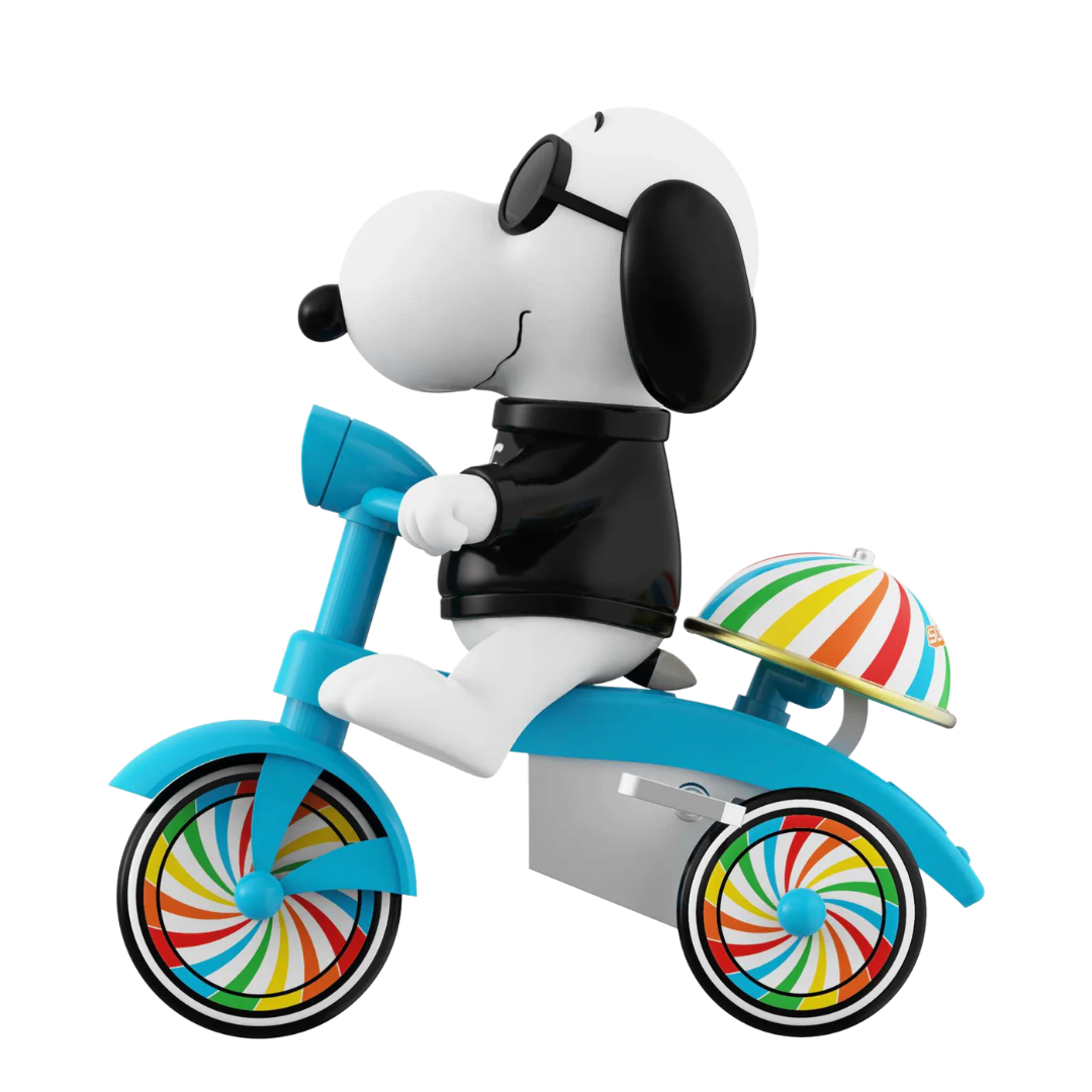 Joe Cool (Black w/ Blue Trike)  - Peanuts Super Cycles Super7 SDCC 2025