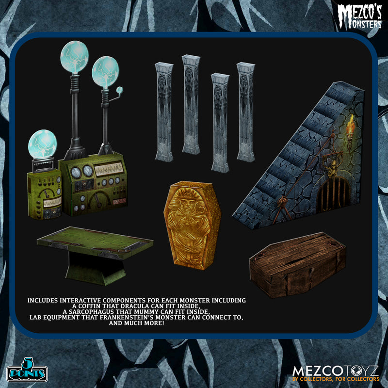 Mezco’s Monsters 5 Points Deluxe Boxed Set - Tower of Fear Mezco Toyz