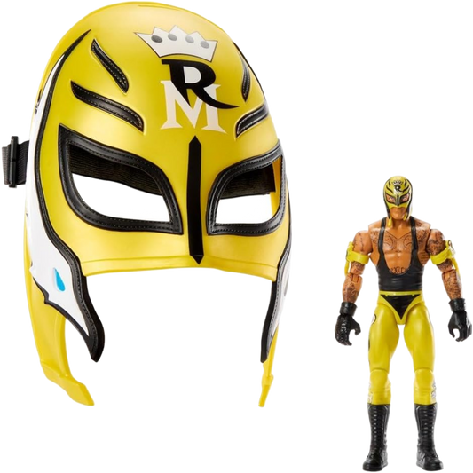 Mascara y Figura Rey Mysterio - WWE: Main Event Series Mattel