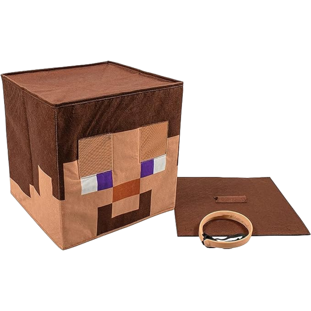Steve Block Head Costume - Minecraft Disguise Single Size