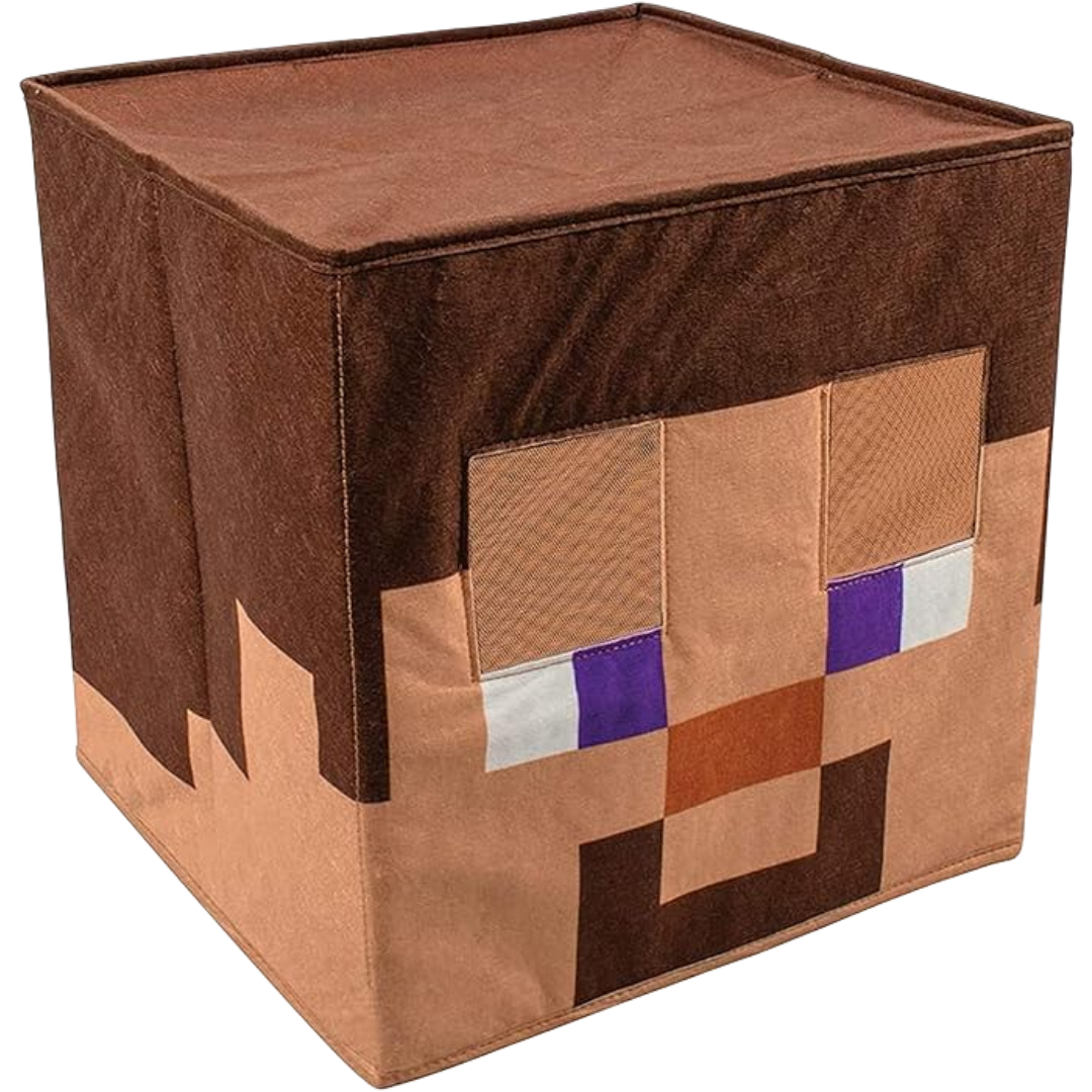 Steve Block Head Costume - Minecraft Disguise Single Size