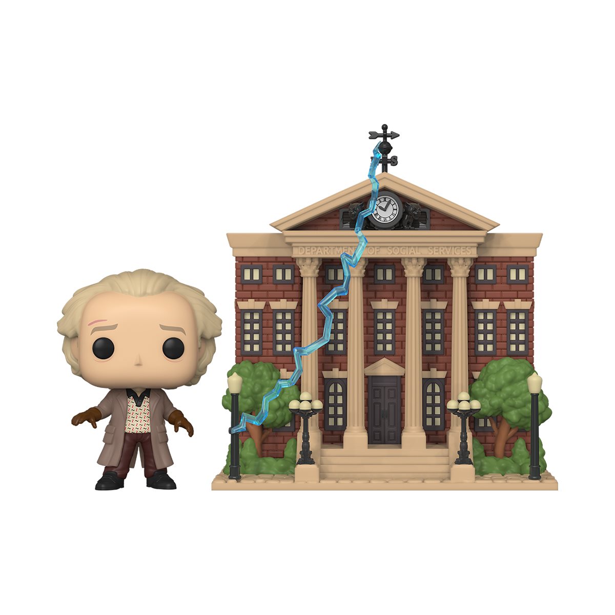 Doc Brown with Clock Tower 15 - Funko Pop! Town