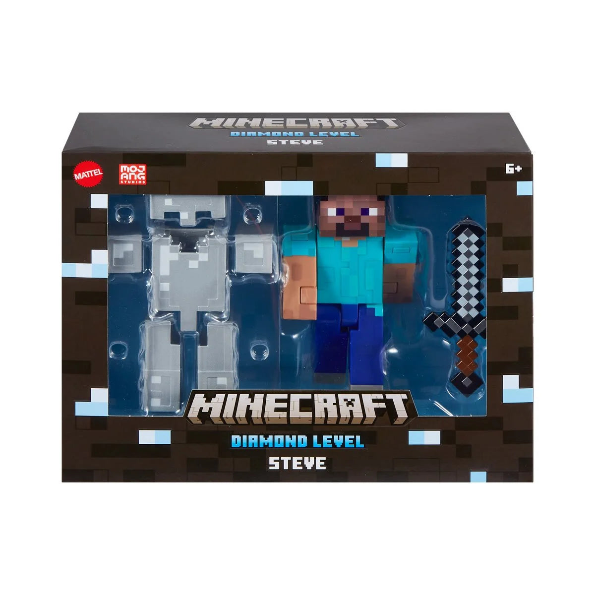 Steve Iron Armor Diamond Level - Minecraft Mattel