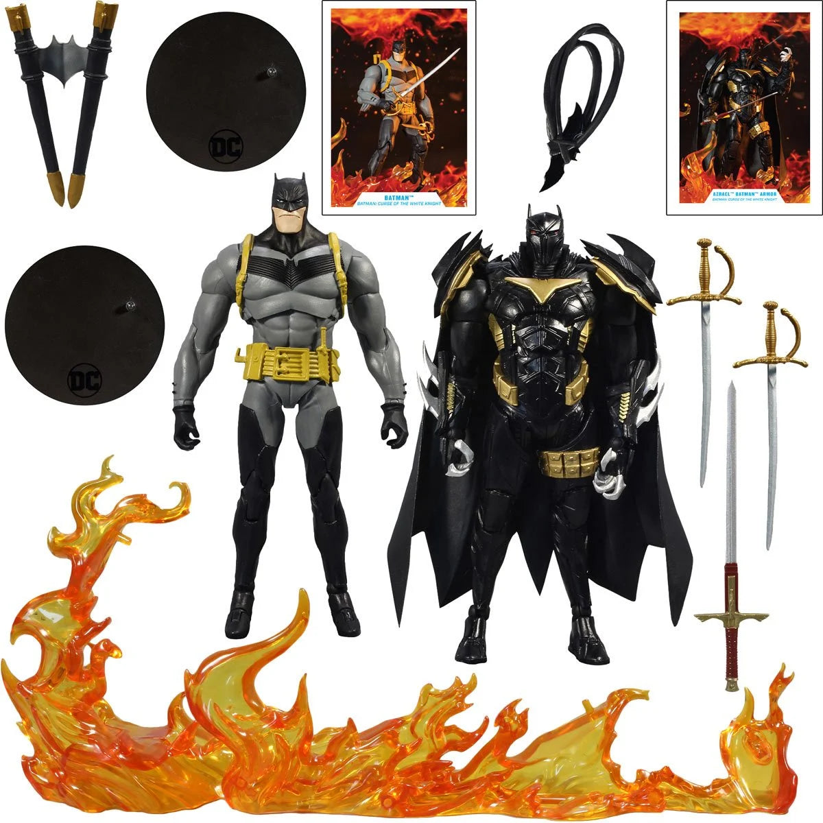 Batman vs Azrael in Batman Armor Pack - Batman: Curse of the White Knight McFarlane