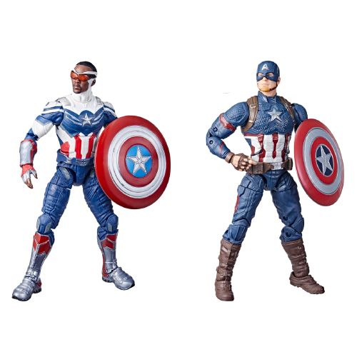 Captains America: Sam Wilson and Steve Rogers Set - Avengers Hasbro Legends