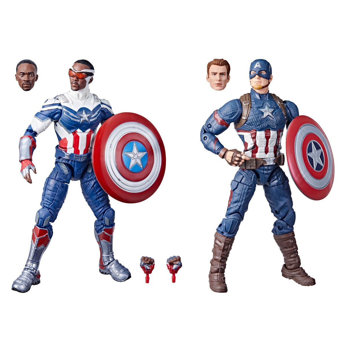 Captains America: Sam Wilson and Steve Rogers Set - Avengers Hasbro Legends