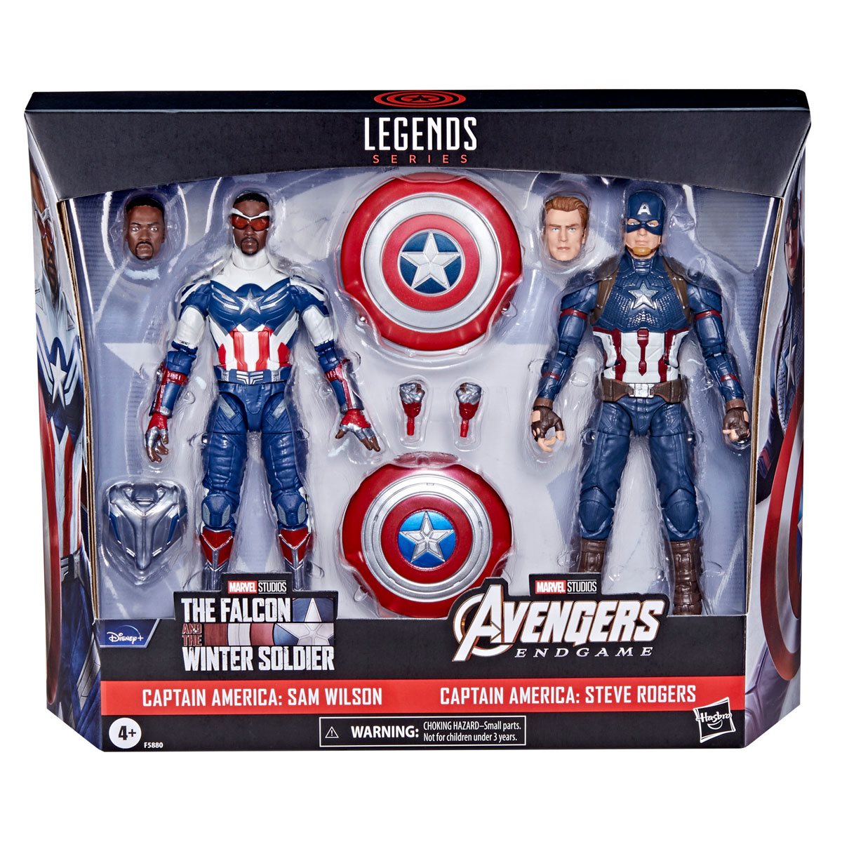 Captains America: Sam Wilson and Steve Rogers Set - Avengers Hasbro Legends