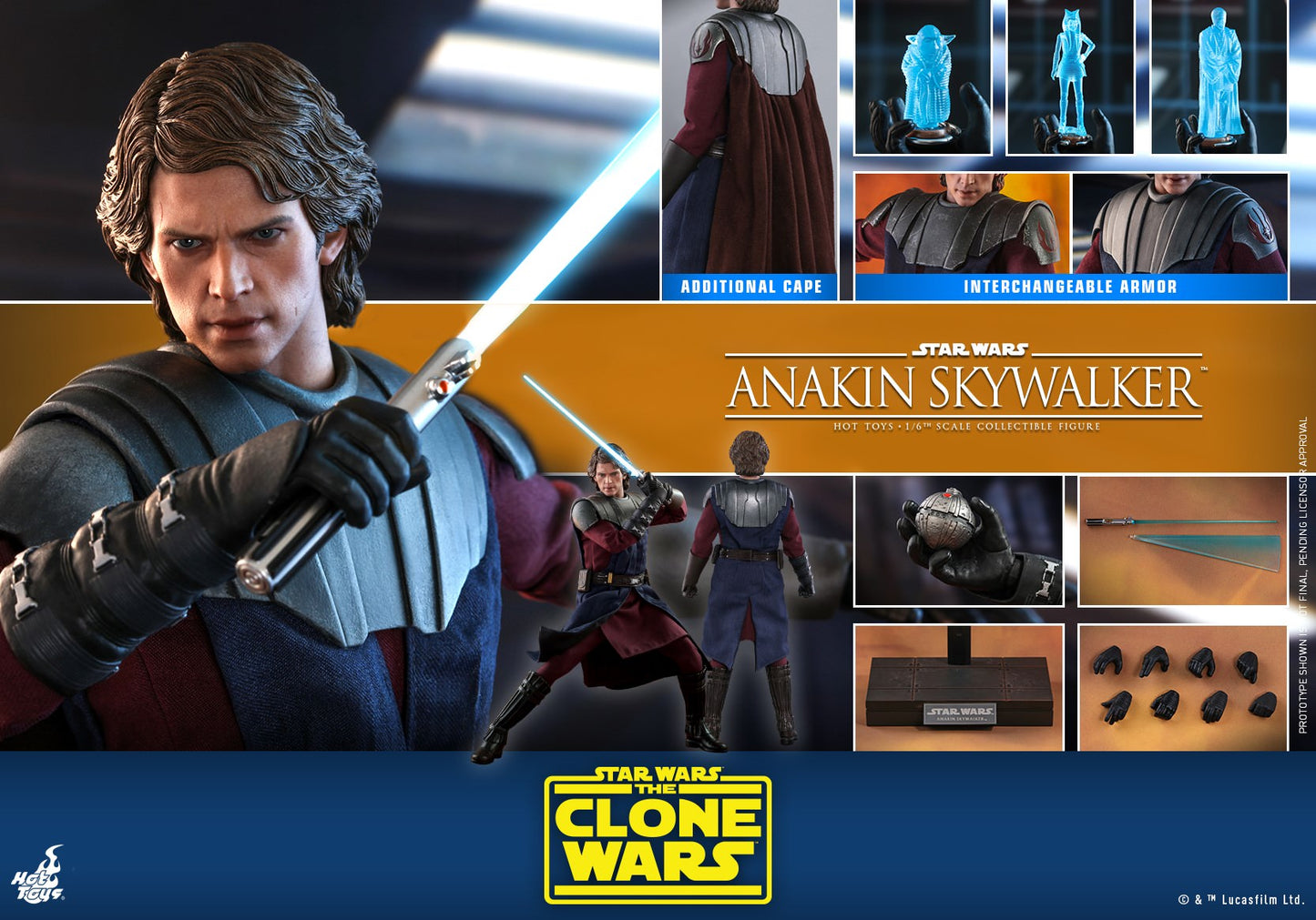 Anakin Skywalker 1/6 - Star Wars: The Clone Wars Hot Toys