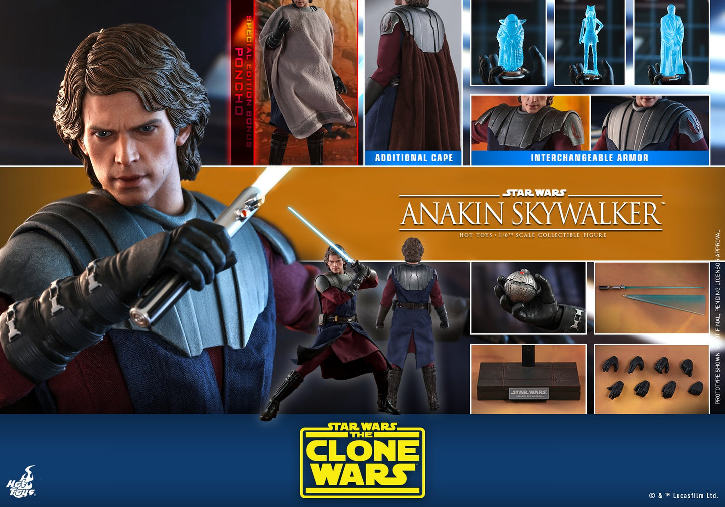 Anakin Skywalker S.E 1/6 - Star Wars: The Clone Wars Hot Toys