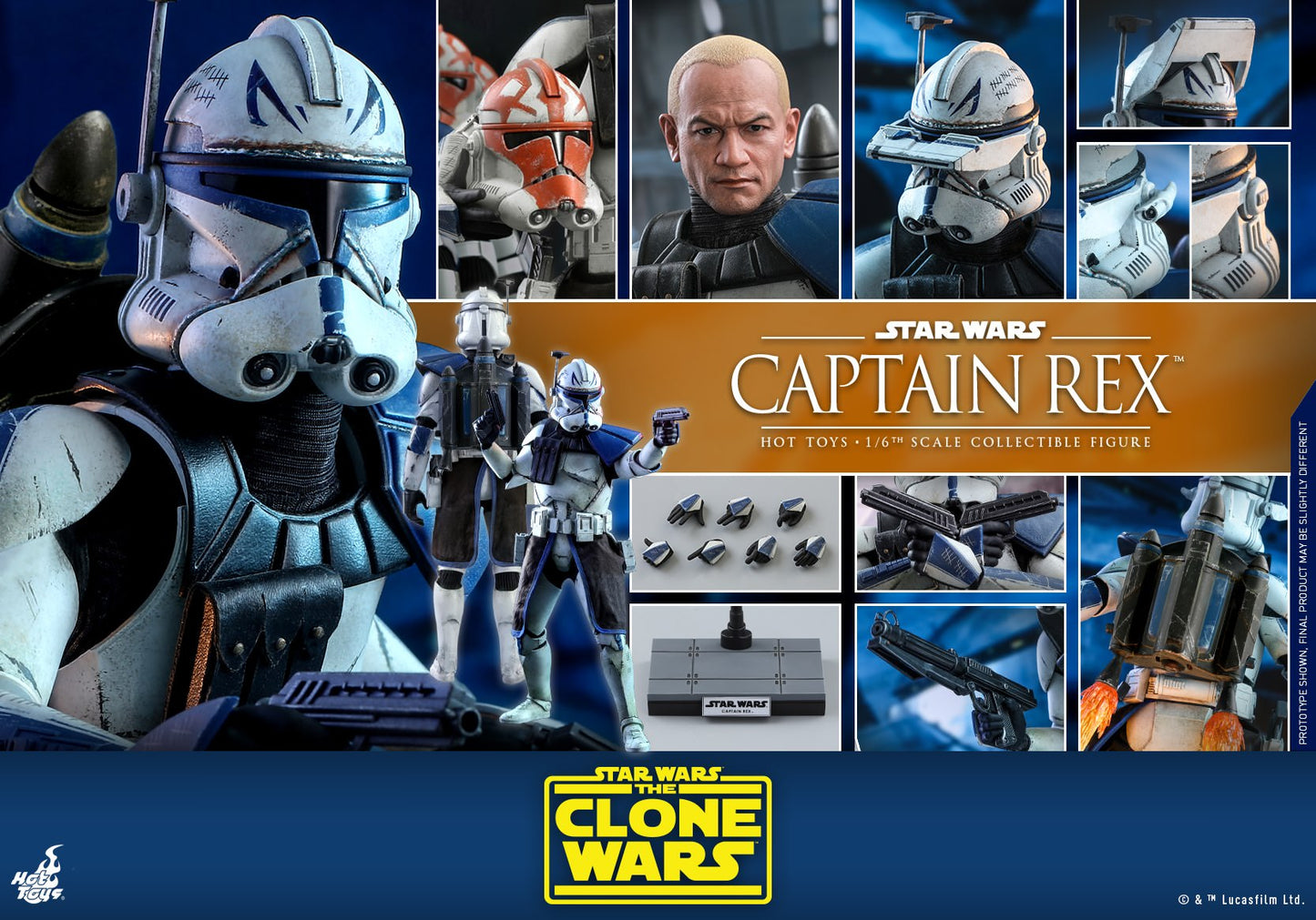 Captain Rex 1/6 -  Star Wars: The Clone Wars Hot Toys