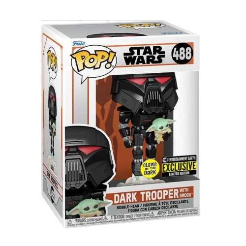 Dark Trooper with Grogu 488 EE Exclusive - Funko Pop! Star Wars: The Mandalorian