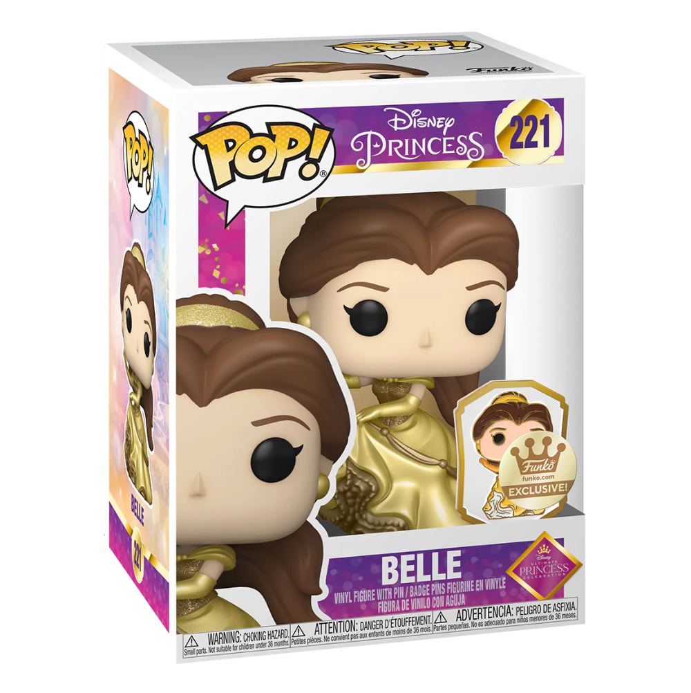 Belle Gold (with Pin) 221 Funko Shop Exclusive - Funko Pop! Disney Princess