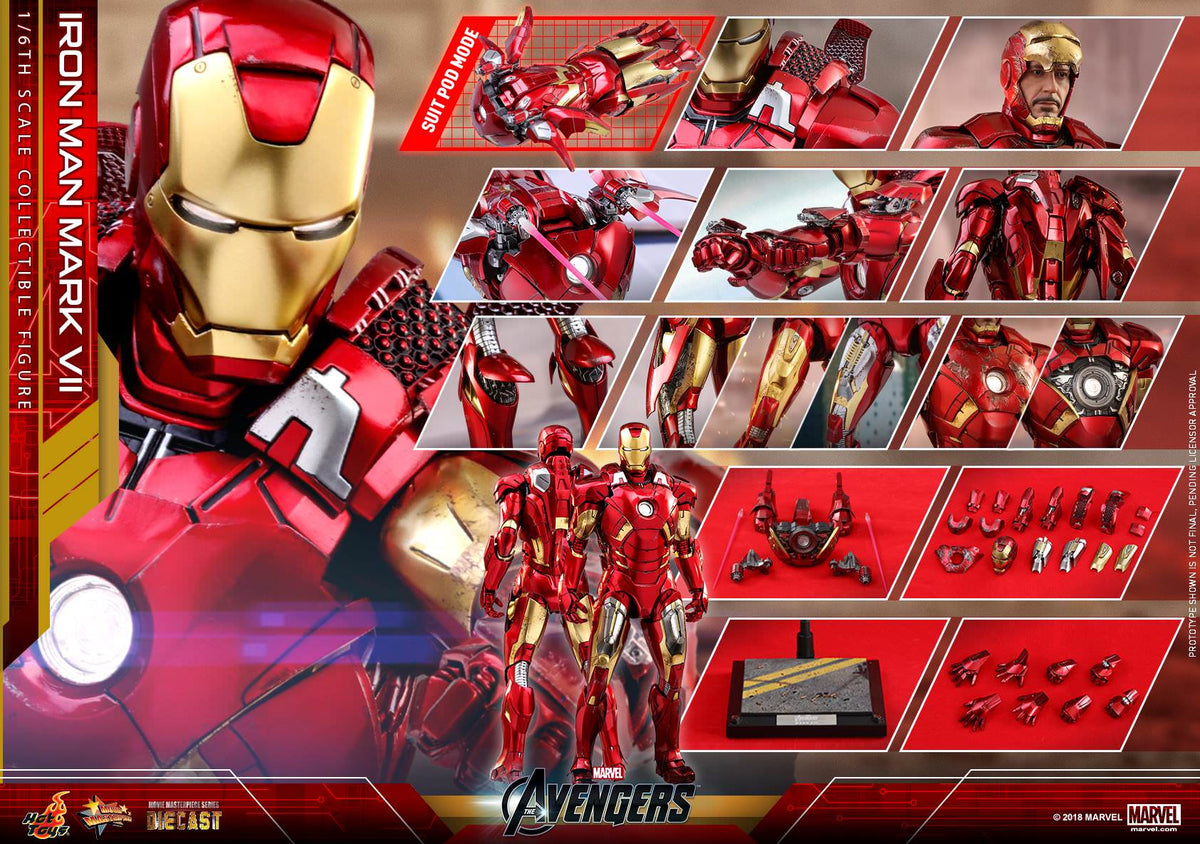 Iron Man Mark VII 1/6 - Avengers Hot Toys Die-Cast Metal