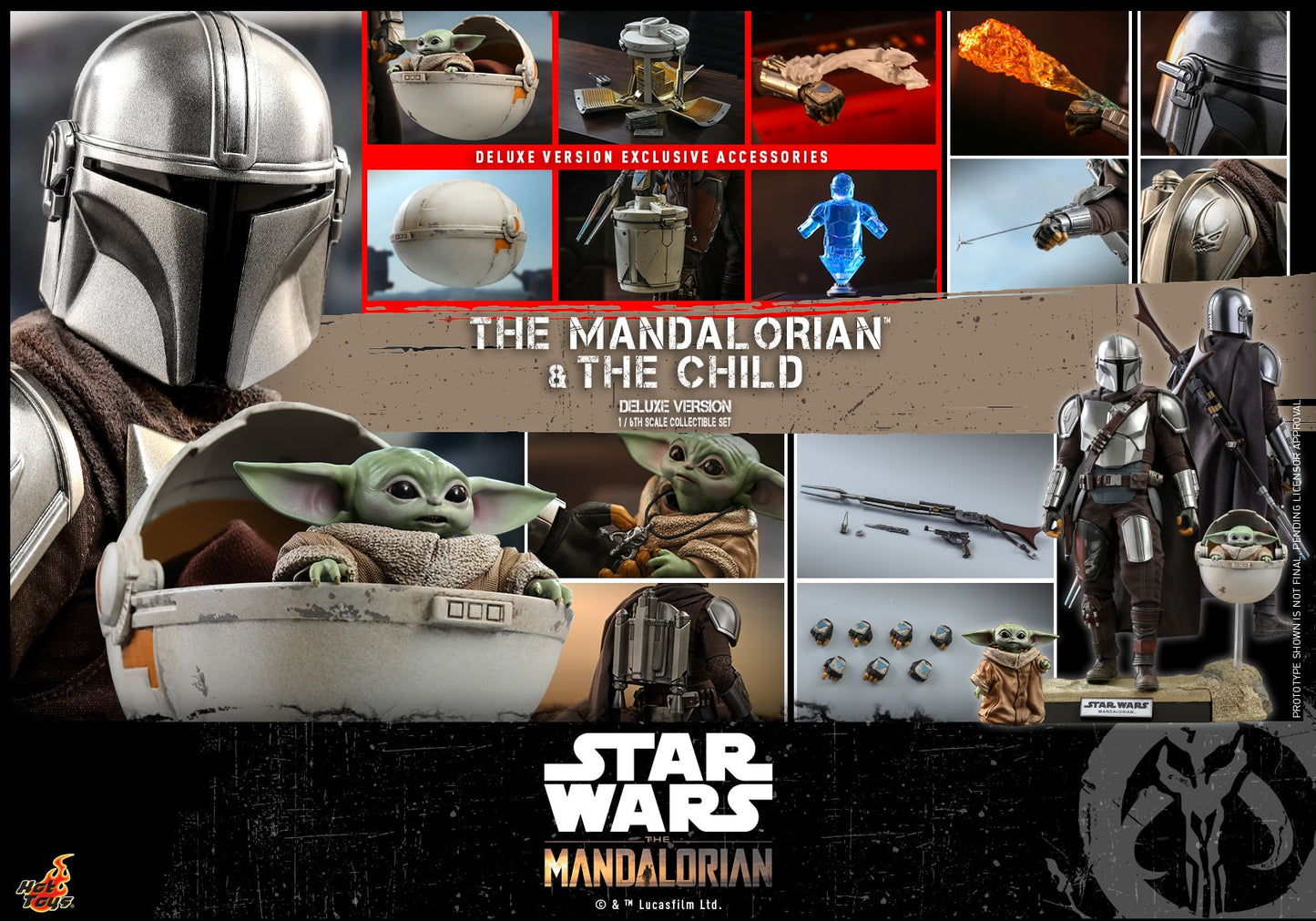 The Mandalorian & The Child Deluxe 1/6 - Star Wars: The Mandalorian Hot Toys