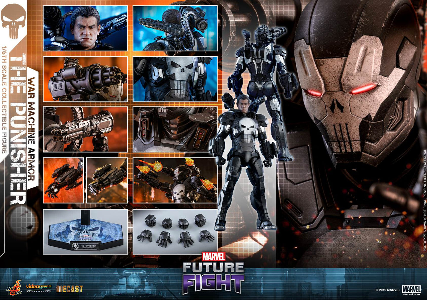 The Punisher War Machine Armor 1/6 - Marvel Future Fight Hot Toys
