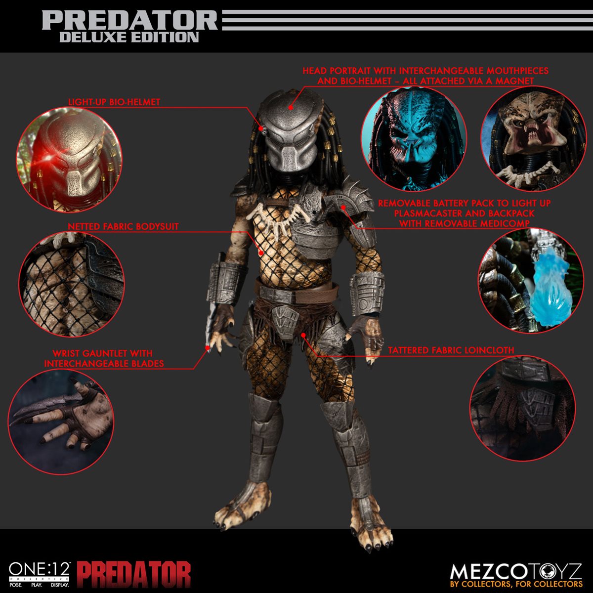 Jungle Hunter Predator One:12 Deluxe - Predator Mezco Toyz