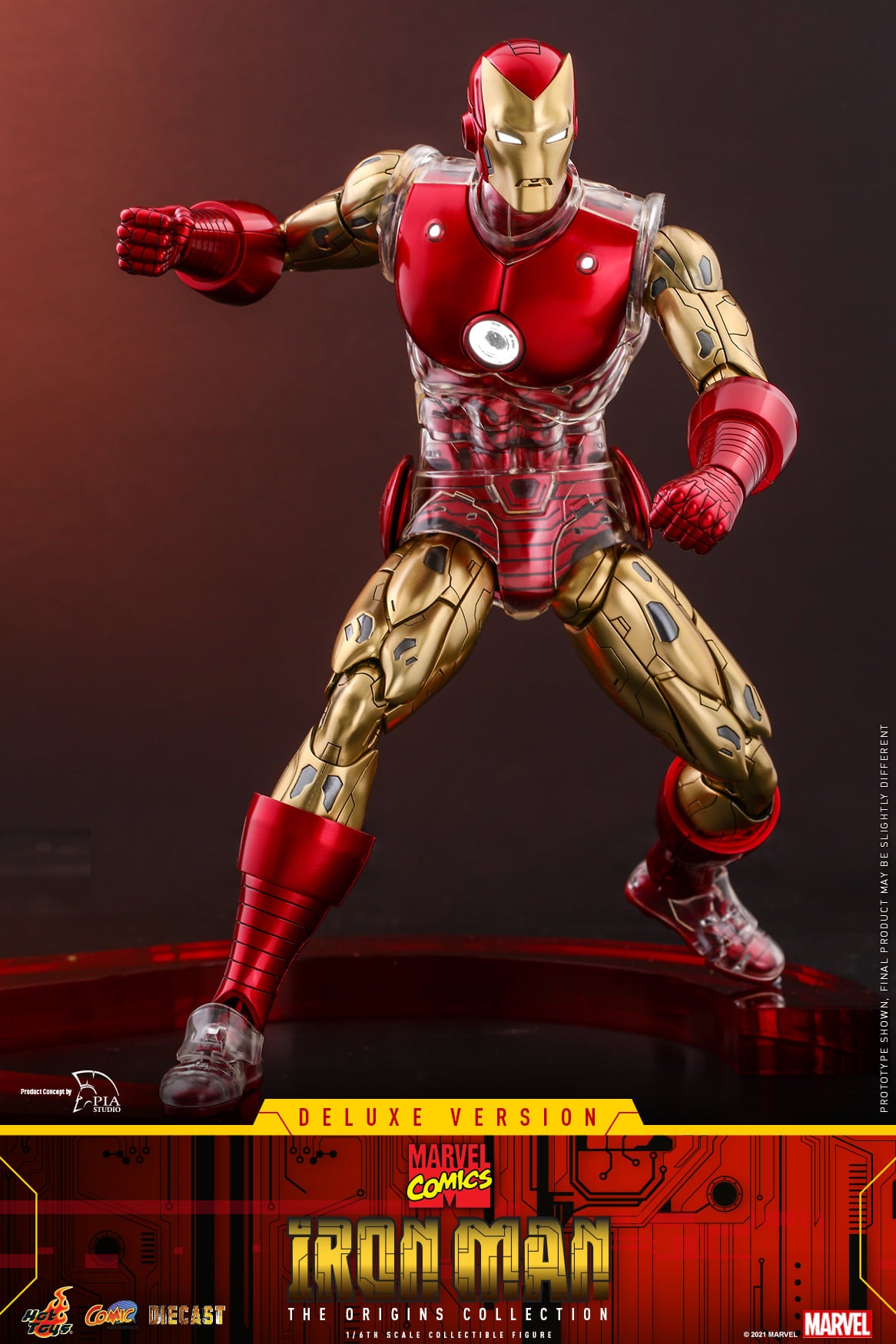 Iron Man (The Origins Collection) Deluxe 1/6 - Marvel Comics Hot Toys Die-Cast Metal