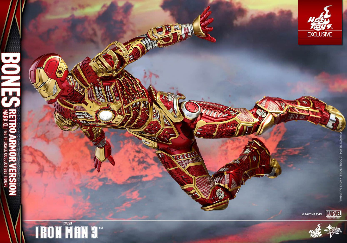 Iron Man Mark XLI Bones Armor Retro Version 1/6 - Iron Man 3 Hot Toys