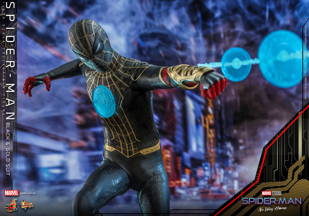 Spider-Man Black & Gold Suit 1/6 - Spider-Man: No Way Home Hot Toys