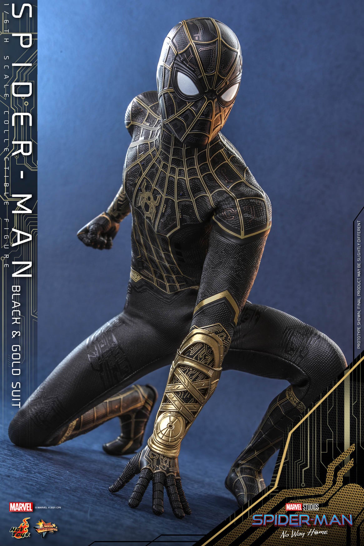 Spider-Man Black & Gold Suit 1/6 - Spider-Man: No Way Home Hot Toys