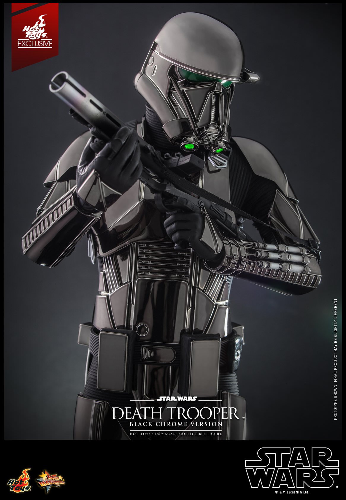 Death Trooper Black Chrome Version Exclusive 1/6 - Star Wars Hot Toys